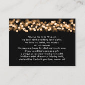 Wishing Well Gold Hollywood Glam Informatiekaartje (Achterkant)