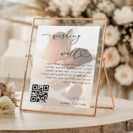 Wishing Well Honeymoon Fund QR Code Trouwbord Poster