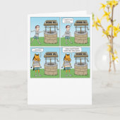 Wishing Well Horse Funny Birthday Kaart (Gele Bloem)