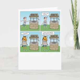 Wishing Well Horse Funny Birthday Kaart