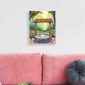 Wishing Well Magical Floral Forest Canvas Afdruk (Insitu (Woonkamer))