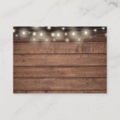 Wishing Well Rustic Houten Slingerlichtjes Bruilof Informatiekaartje (Achterkant)