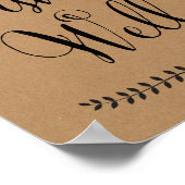 Wishing Well sign/Wishing well bruiloft sign Poster (Hoek)