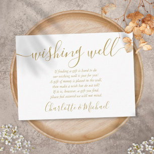 Wishing Well Signature Script Gouden Trouwkaart Informatiekaartje