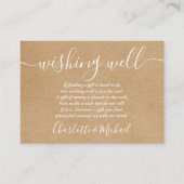 Wishing Well Signature Script Rustieke Kraft bruil Informatiekaartje (Voorkant)