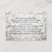 Wishing Well Silver Glitter Lights Informatiekaartje (Achterkant)