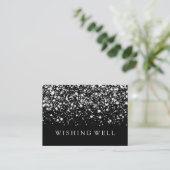 Wishing Well Silver Midnight Glam Informatiekaartje (Staand voorkant)