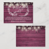 Wishing Well Slingerlichtjes Rustic Rode Houten Br Informatiekaartje (Voorkant / Achterkant)