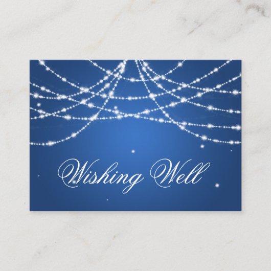 Wishing Well Sparkling String Blue Informatiekaartje (Voorkant)