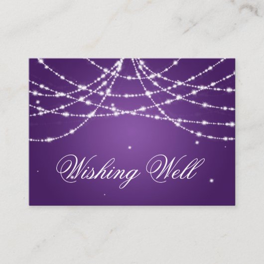 Wishing Well Sparkling String Paarse Informatiekaartje (Voorkant)