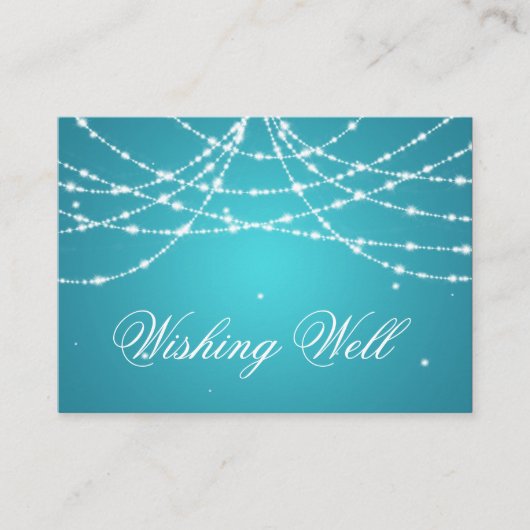 Wishing Well Sparkling String Turquoise Informatiekaartje (Voorkant)