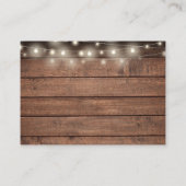 Wishing Well String Lights Rustieke Houten Bruilof Informatiekaartje (Achterkant)