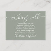Wishing Well String Lights Sage Groene bruiloft Informatiekaartje (Voorkant)