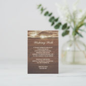 Wishing Well String Lights Schuur Hout Bruiloft Informatiekaartje (Staand voorkant)