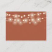 Wishing Well String Lights Terracotta Bruiloft Informatiekaartje (Achterkant)