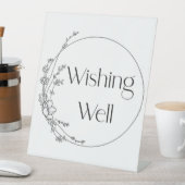 Wishing Well Trouwbord Reclamebord Met Voetstuk (Insitu)