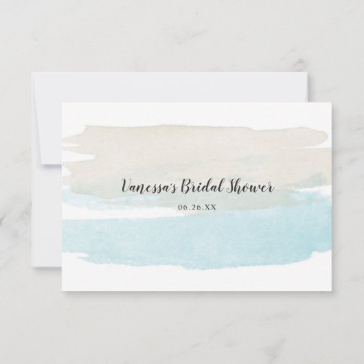 Wishing Well Vrijgezellenfeest in strand waterverf Kaart (Achterkant)