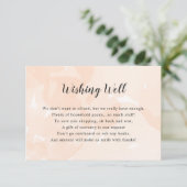 Wishing Well Vrijgezellenfeest | waterverf perzike Kaart (Staand voorkant)