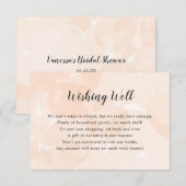 Wishing Well Vrijgezellenfeest | waterverf perzike Kaart (Voorkant / Achterkant)