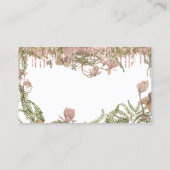 Wishing Well Wedding Gift Ideeën Roos Florals Whit Visitekaartje (Achterkant)