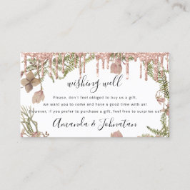 Wishing Well Wedding Gift Ideeën Roos Florals Whit Visitekaartje