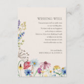 Wishing Well Wildflower Bruiloft Land Bloemen Informatiekaartje (Voorkant)