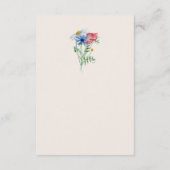 Wishing Well Wildflower Bruiloft Land Bloemen Informatiekaartje (Achterkant)