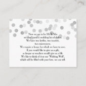 Wishing Well Zilveren Folie Glitter Lights Informatiekaartje (Achterkant)