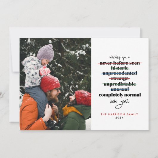 Wishing You a Completely Normal New Year Feestdagenkaart (Voorkant)