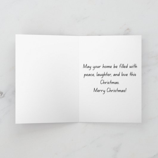 Wishing You a Cozy Christmas Folded Greeting Card Kaart (Binnen)