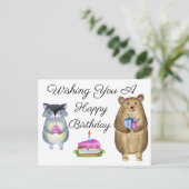 Wishing You A Happy Birthday Briefkaart (Staand voorkant)