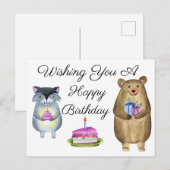 Wishing You A Happy Birthday Briefkaart (Voorkant / Achterkant)