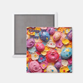 Wishing You A Happy Easter ~  Magneet (Voorkant / Achterkant)