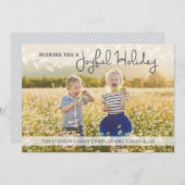 Wishing you a Joyful Holiday Feestdagenkaart (Voorkant / Achterkant)