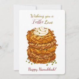 Wishing You a Latke Love Funny Hanukkah Greeting Feestdagenkaart