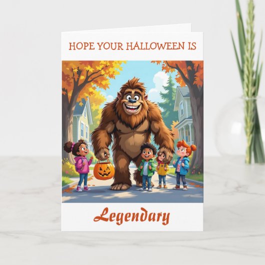Wishing you a Legendary Halloween! | Bigfoot Kaart (Voorkant)
