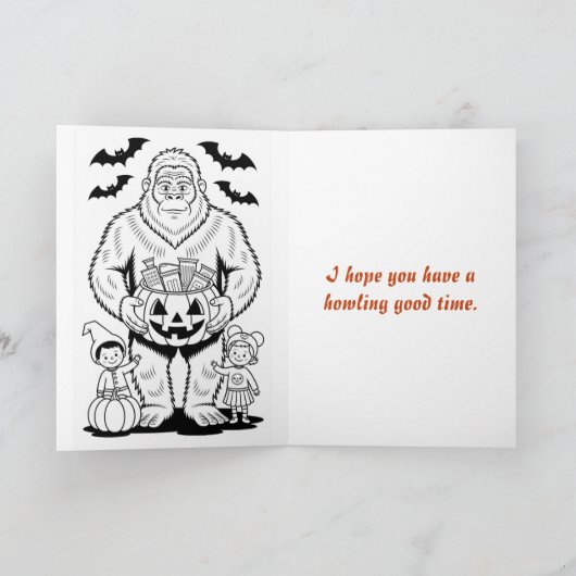 Wishing you a Legendary Halloween! | Bigfoot Kaart (Binnen)