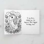 Wishing you a Magical Birthday Niece | Fairytale Kaart (Binnen)