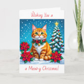 Wishing You a Meow-y Christmas | Personalized Feestdagen Kaart (Voorkant)