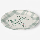 Wishing You a Merry Christmas Plaid Papieren Bordje (Gekanteld)