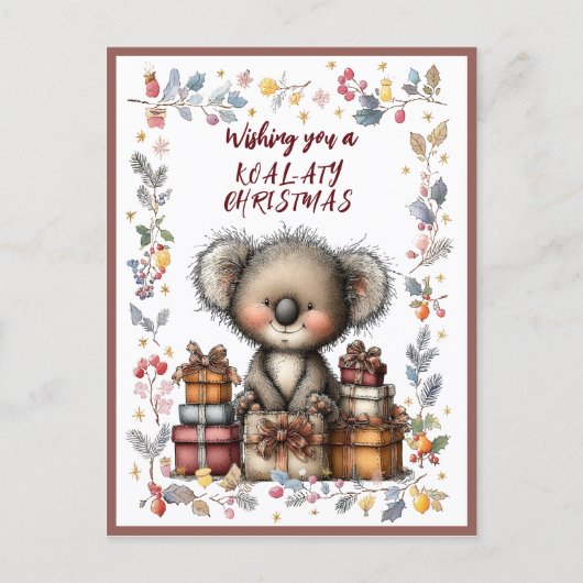 Wishing You A Merry KOAL-ATY Christmas Feestdagenkaart (Voorkant)