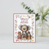 Wishing You A Merry KOAL-ATY Christmas Feestdagenkaart (Staand voorkant)