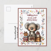 Wishing You A Merry KOAL-ATY Christmas Feestdagenkaart (Voorkant / Achterkant)