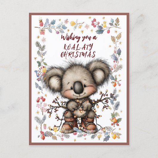 Wishing You A Merry KOAL-ATY Christmas Feestdagenkaart (Voorkant)