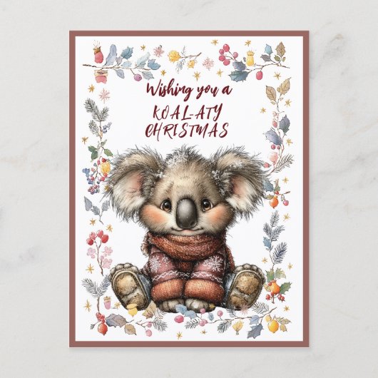 Wishing You A Merry KOAL-ATY Christmas Feestdagenkaart (Voorkant)
