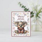 Wishing You A Merry KOAL-ATY Christmas Feestdagenkaart (Staand voorkant)