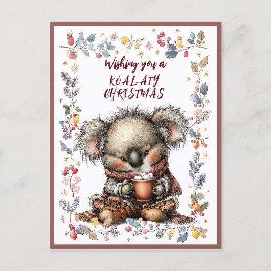 Wishing You A Merry KOAL-ATY Christmas Feestdagenkaart (Voorkant)