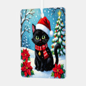 Wishing You a Paw-some Christmas | Personalized Metalen Ornament (Voorkant links)