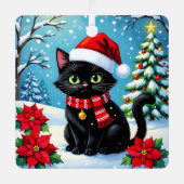 Wishing You a Paw-some Christmas | Personalized Metalen Ornament (Voorkant)