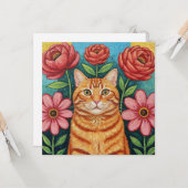 Wishing you a Purr-fect Day! Friendship Kaart (Voorkant / Achterkant in situ)